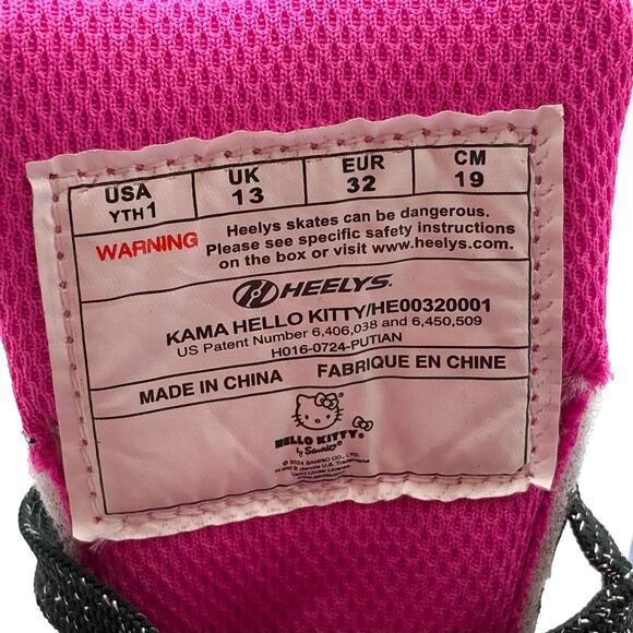 Heelys Girls Hello Kitty Kama Sneakers US 1 EU 32 Youth Black White Multi NIB - Picture 13 of 13